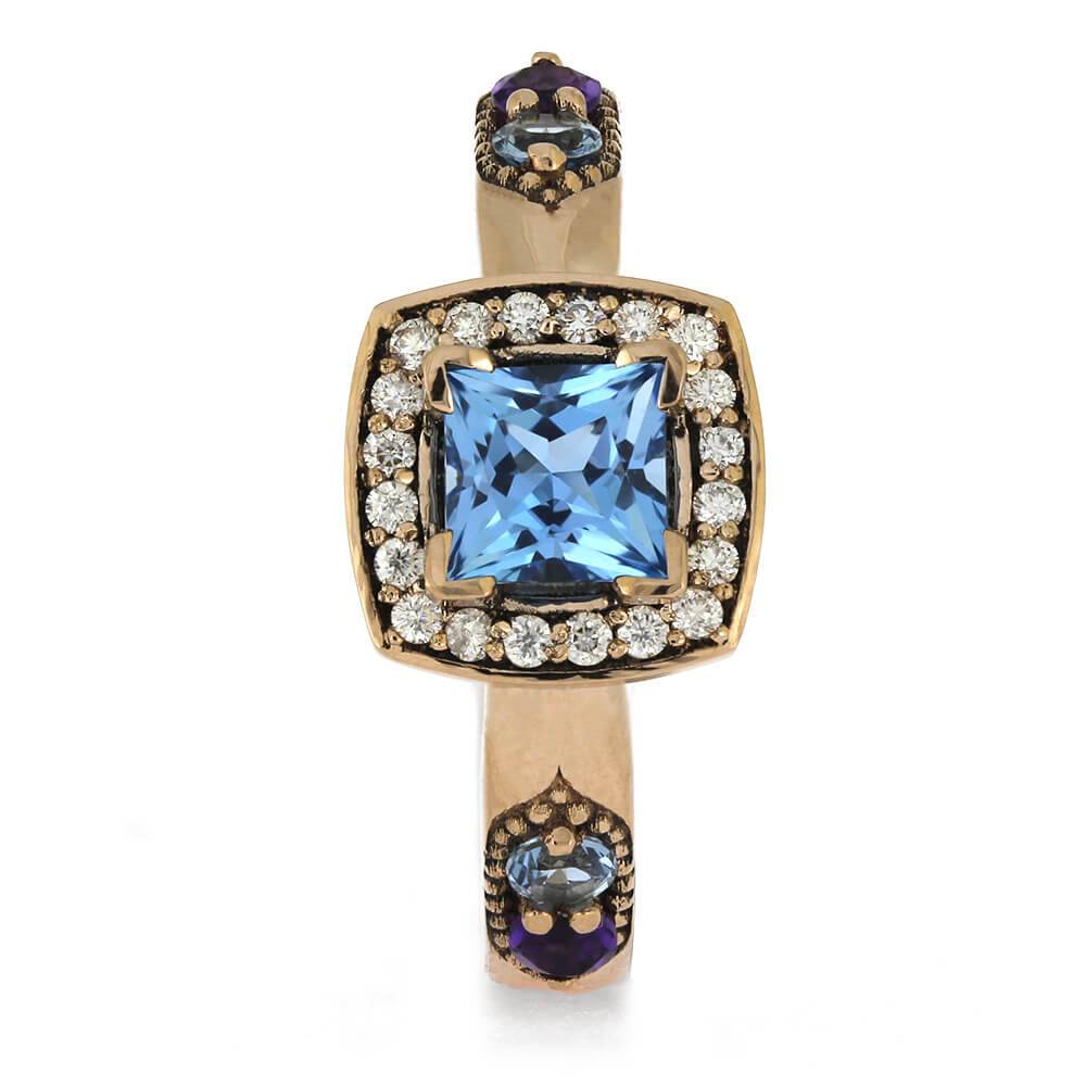 Handmade Halo Engagement Ring