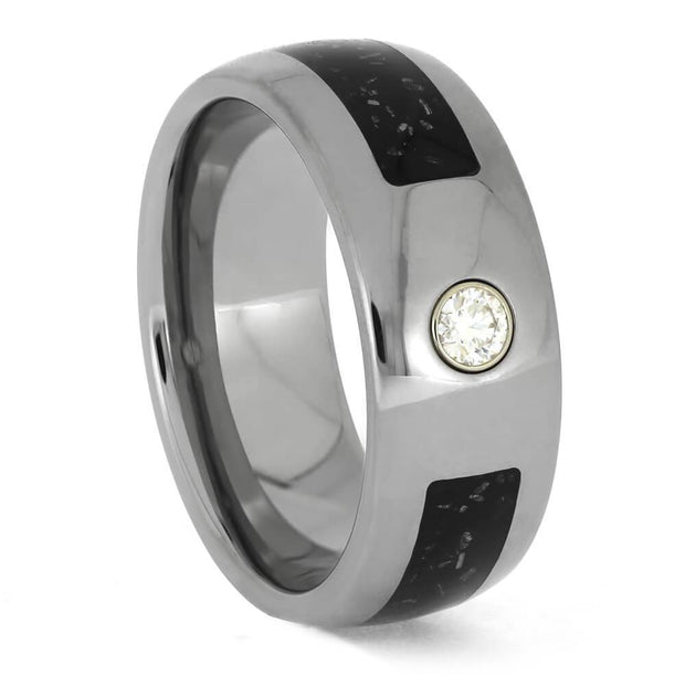 Meteorite Stardust Wedding Band