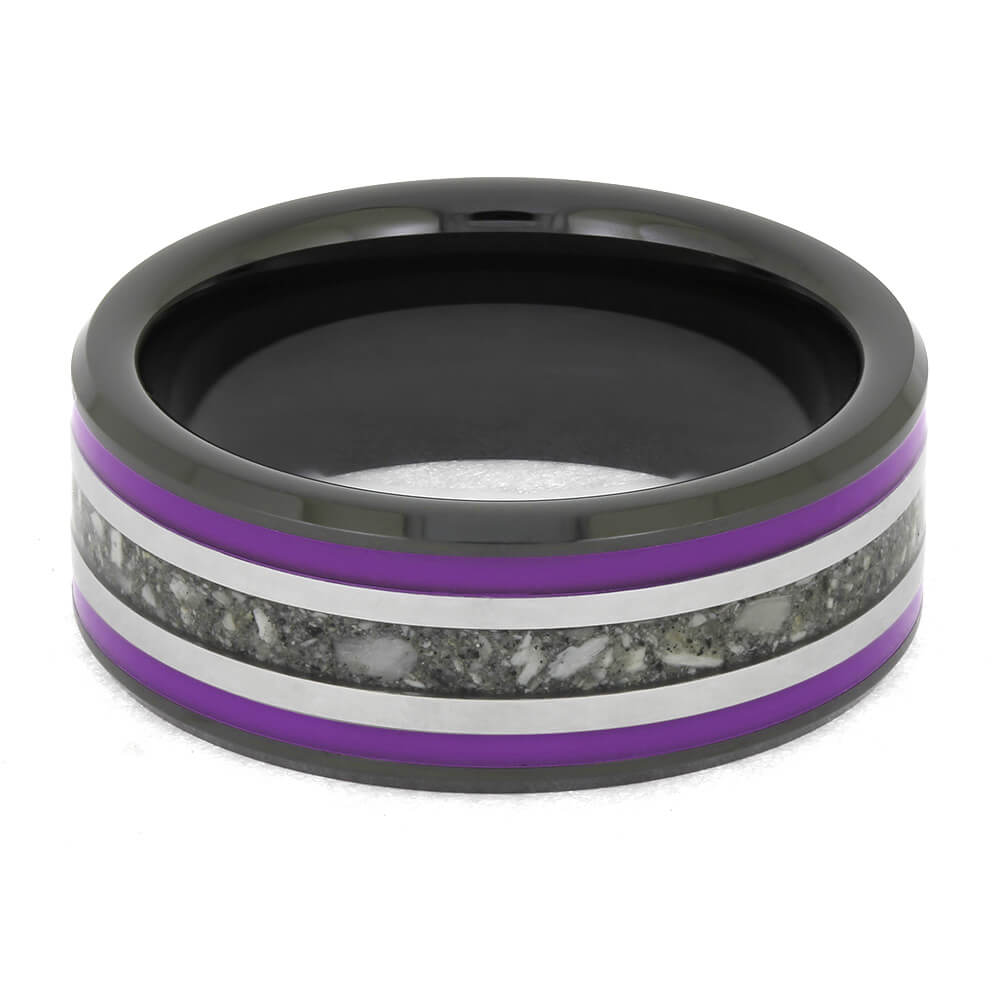 Purple Ring with Cremation Ashes