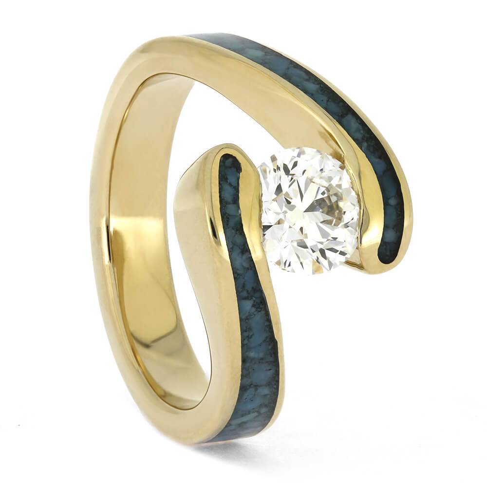 Gold and Turquoise Engagement Ring
