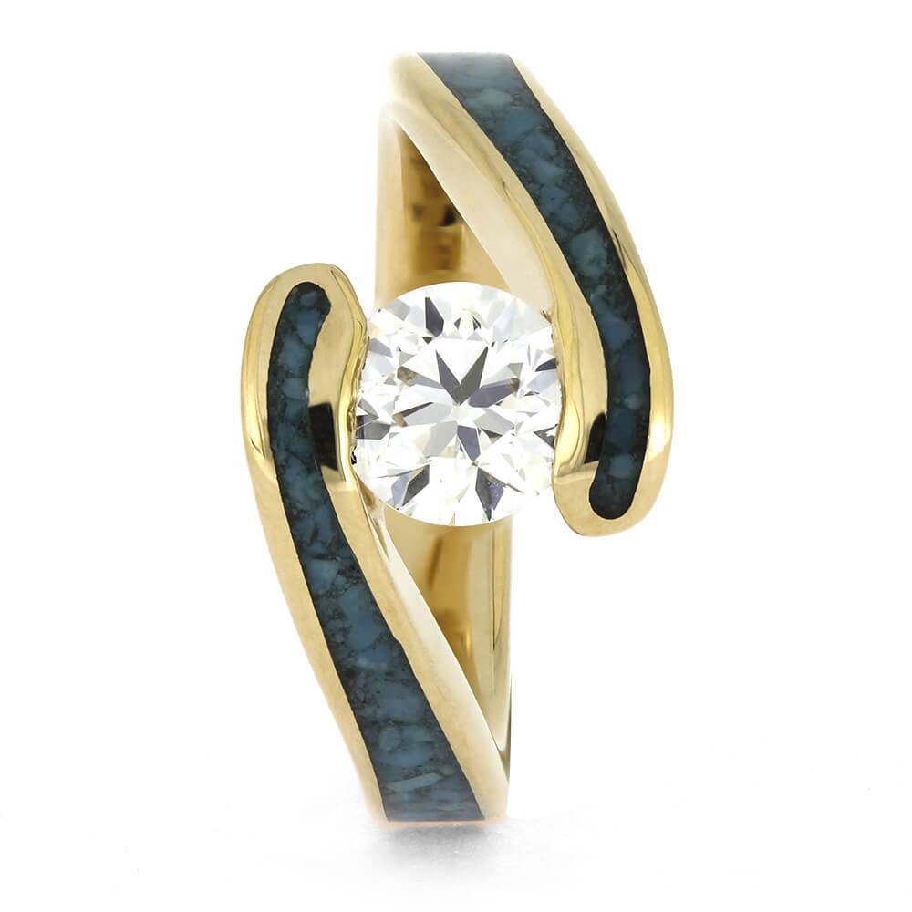 Turquoise Ring with Diamond