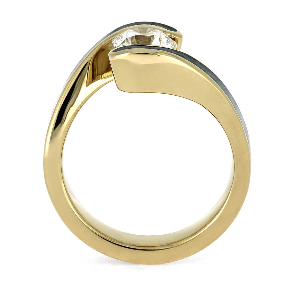 Handmade Diamond Engagement Ring in Yellow Gold