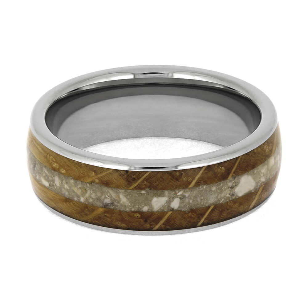Whiskey Barrel Ring with Memorial Ashes