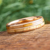 Rose Gold and Wood Wedding Band
