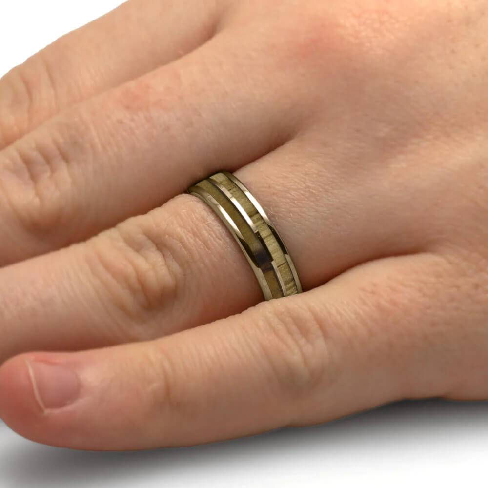 Oak and Olive Wood Ring
