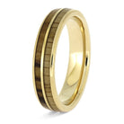 Gold Ring with Wood Inlays