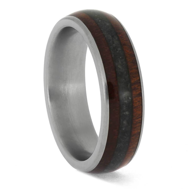 Dark Wedding Band in Titanium