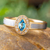 Topaz Halo Engagement Ring
