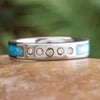 Turquoise and Diamond Wedding Band