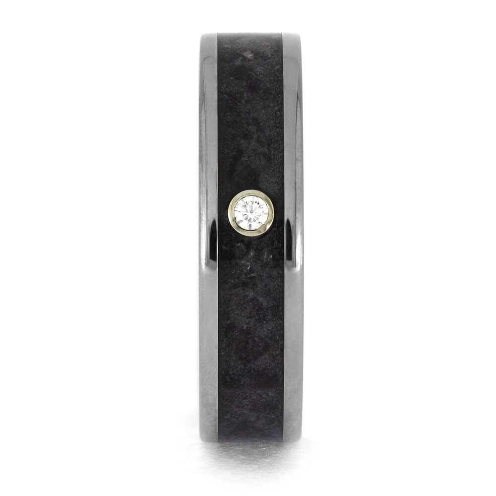 Moissanite and Amethyst Ring