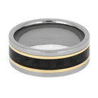 Gold Pinstripe and Carbon Fiber Ring