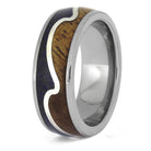 Handmade Lapis and Wood Wedding Band