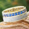 White Gold and Meteorite Eternity Band