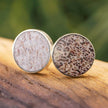 Deer Antler Stud Earrings in Sterling Silver