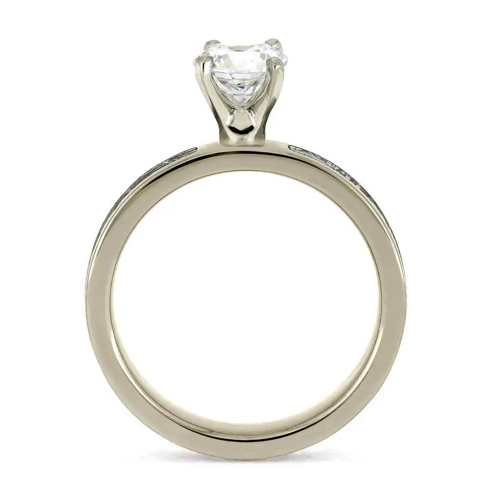 Meteorite Ring with Diamond