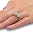 Diamond Engagement Ring with Meteorite