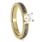 Yellow Gold Engagement Ring with Meteorite