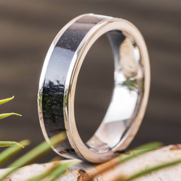 Black Sand Wedding Band
