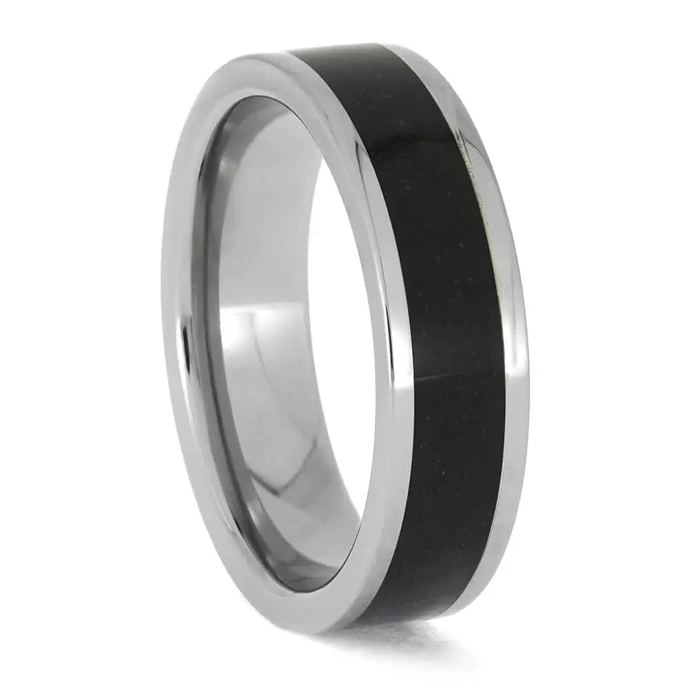 Black Sand Wedding Band