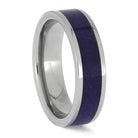 Titanium Ring with Blue Sand