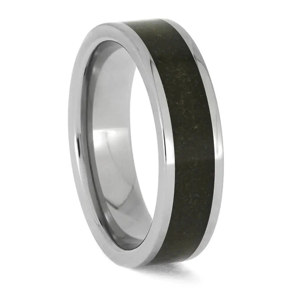Sand Wedding Band in Titanium