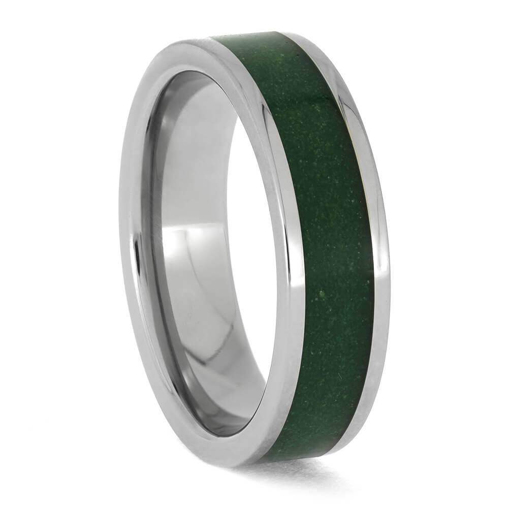 Green Sand Wedding Band