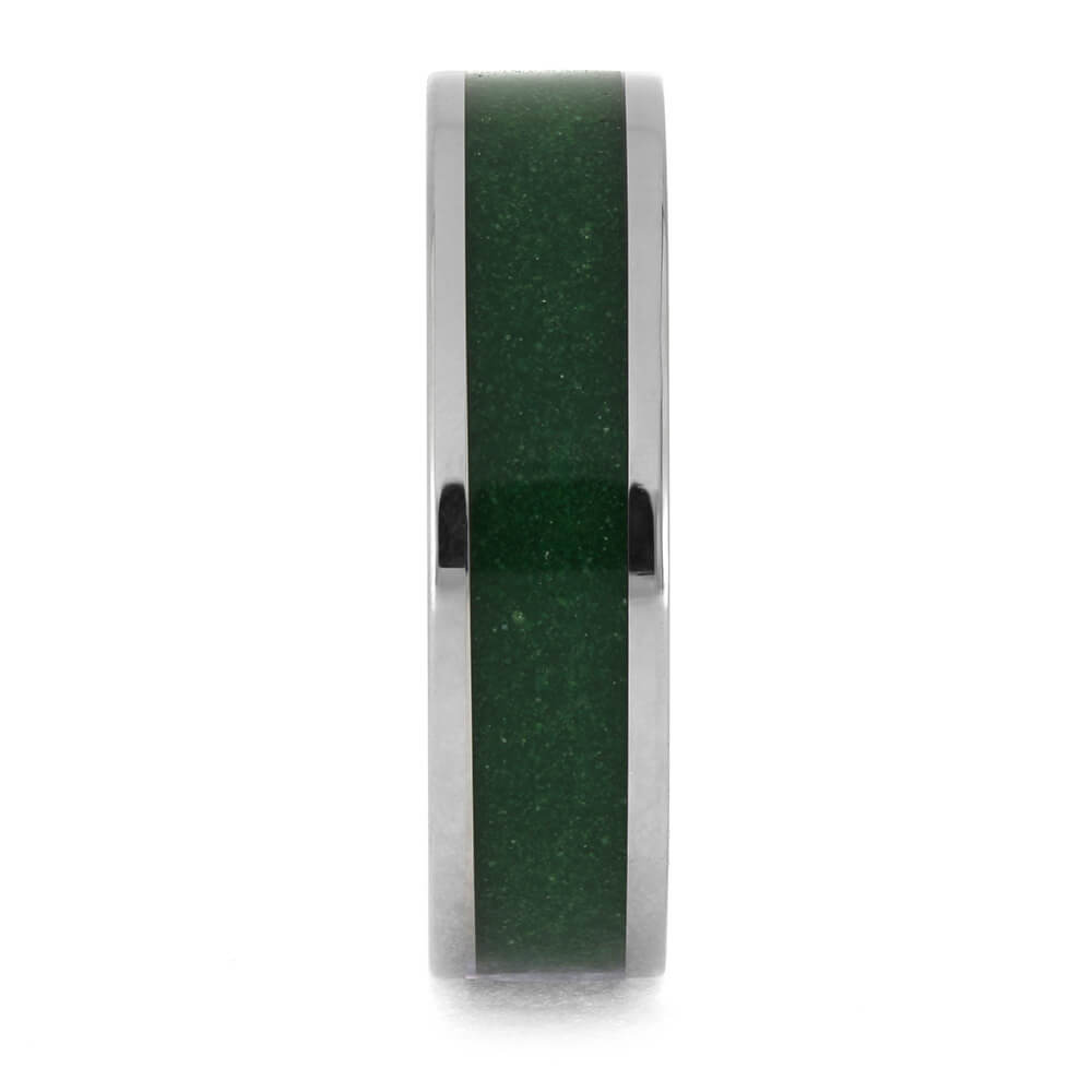 Green Sand Ring in Titanium