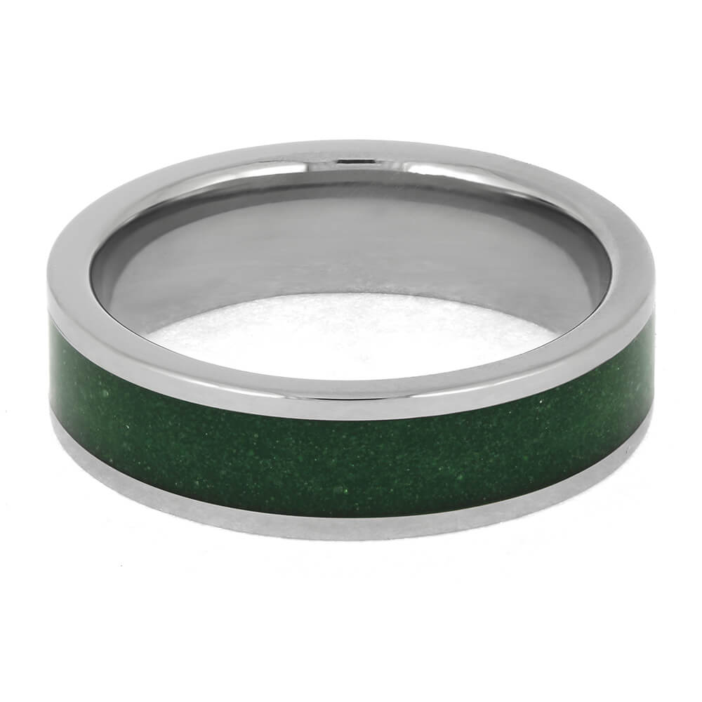 Sand Inlay Ring in Titanium