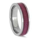 Pink Sand Wedding Ring in Titanium