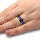 Purple Sand Ring on Hand