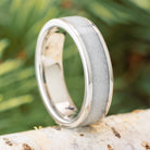Titanium and White Sand Ring