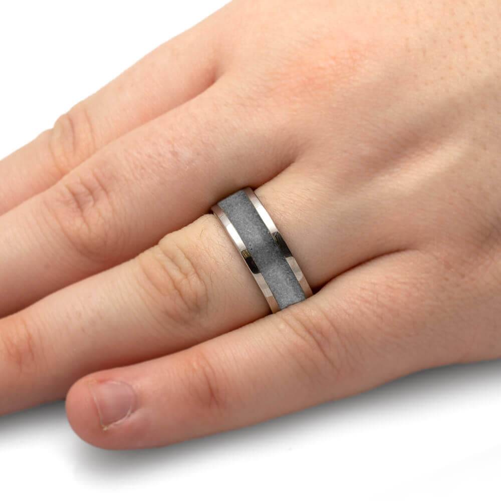 Titanium and Sand Ring