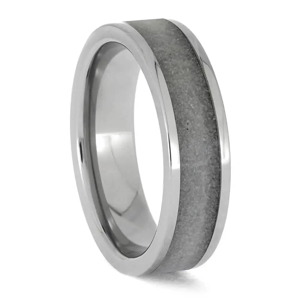 White-Grey Sand Ring in Titanium | Jewelry by Johan