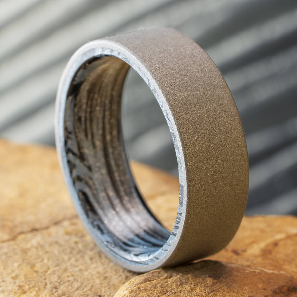 Mokume and Titanium Ring