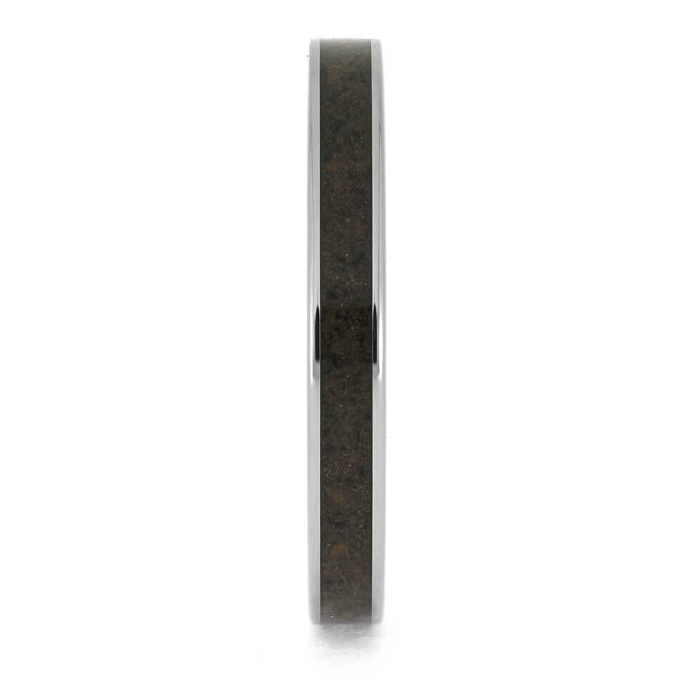 Handmade Titanium Ring with Sand Inlay
