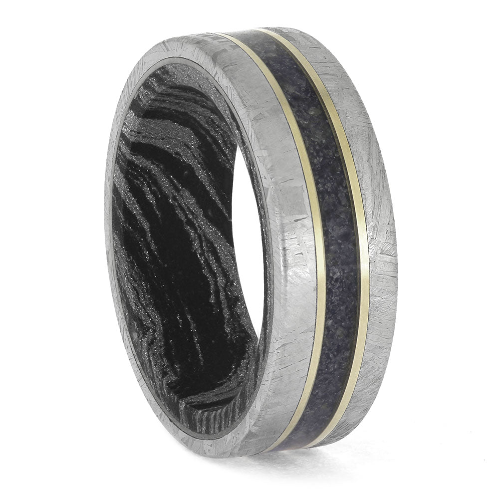 Meteorite and Mokume Gane Ring