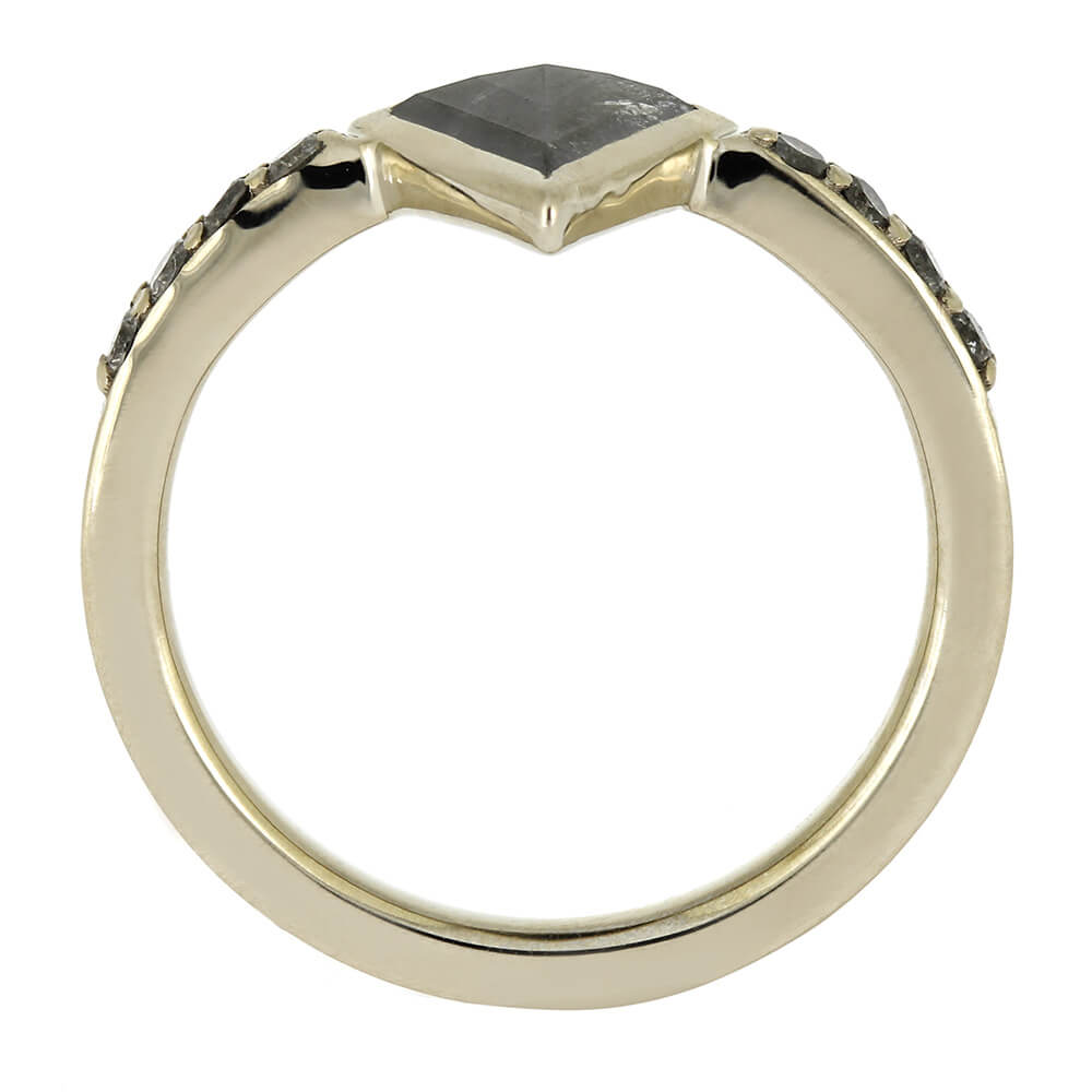 Handmade Engagement Ring with Kite Diamond