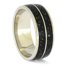 Night Sky Wedding Ring with Opal Stardust