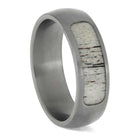 Custom Titanium and Antler Ring for Men