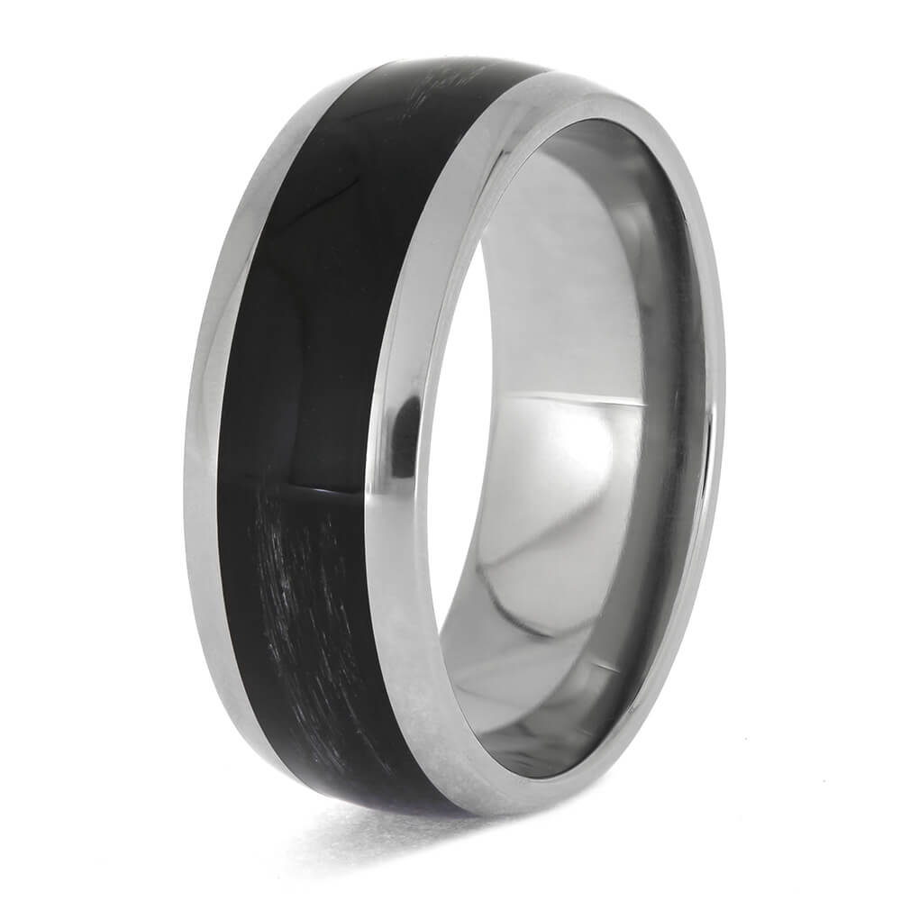 Titanium and Bow String Ring