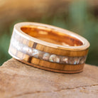 Olive Wood and Pearl Ring