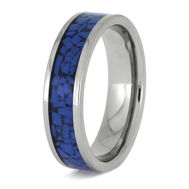 Pet Memorial Ring with Collar Inlay