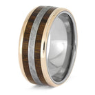 Handmade Wedding Band for Men with Meteorite