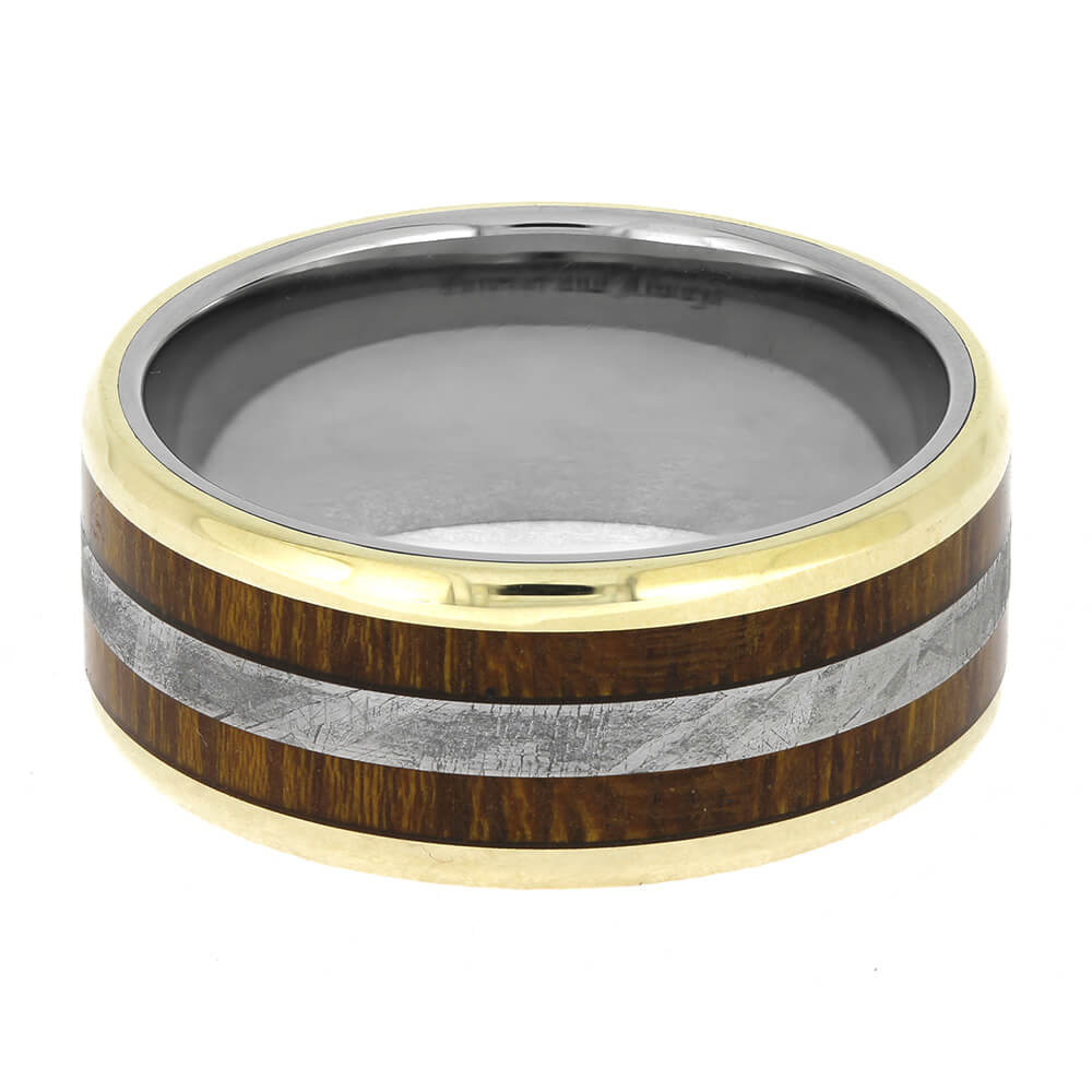 Men's Meteorite and Ironwood Wedding Band