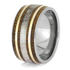 Men's Ring with Antler and Koa Wood