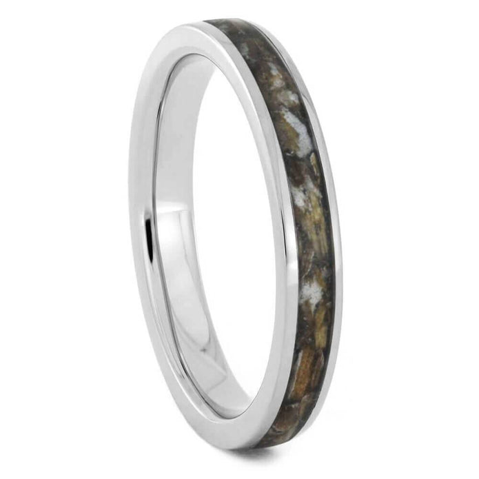 Side view of titanium golf tee wedding band