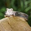 Diamond golf engagement ring with tee inlay on rock