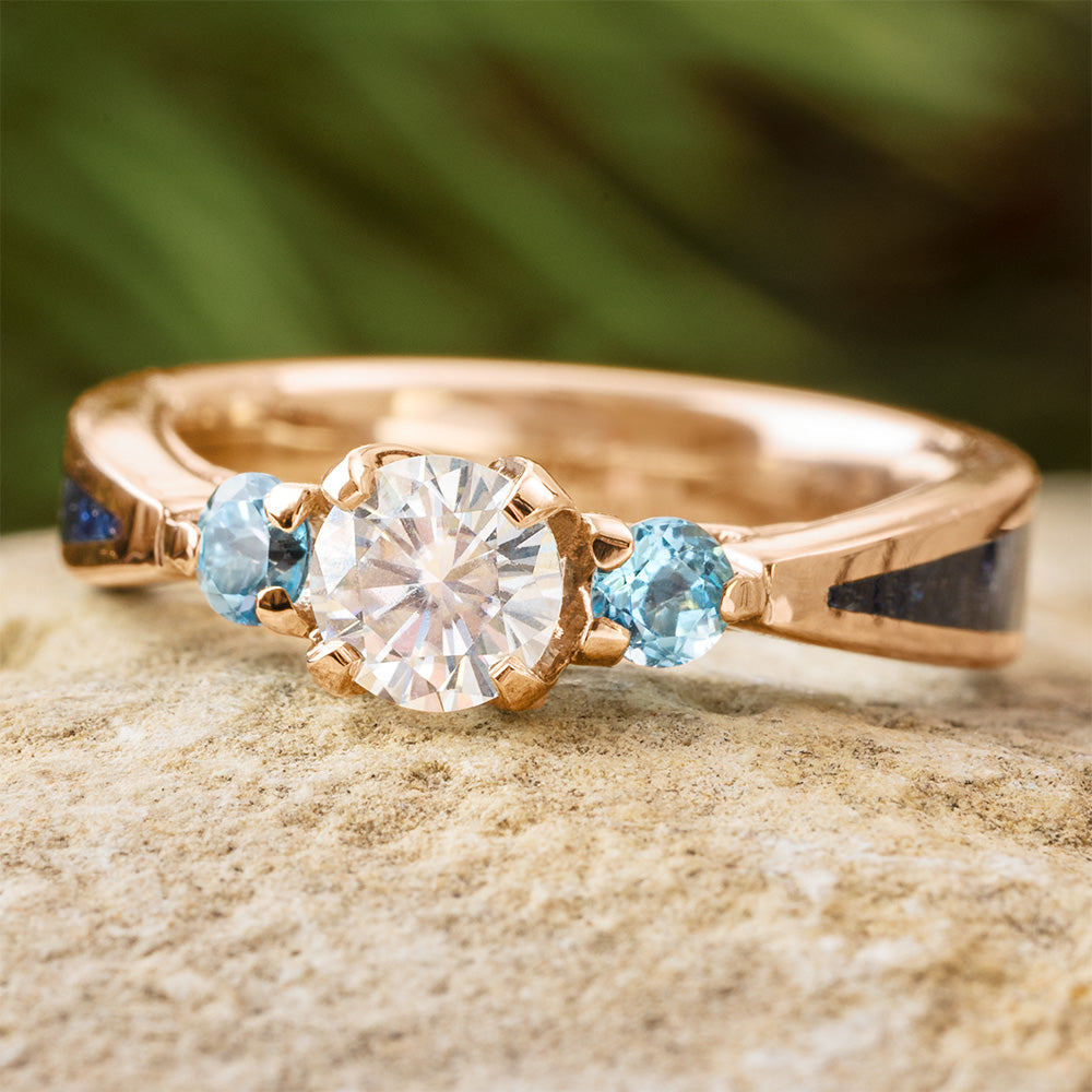 Topaz Engagement Ring in Rose Gold