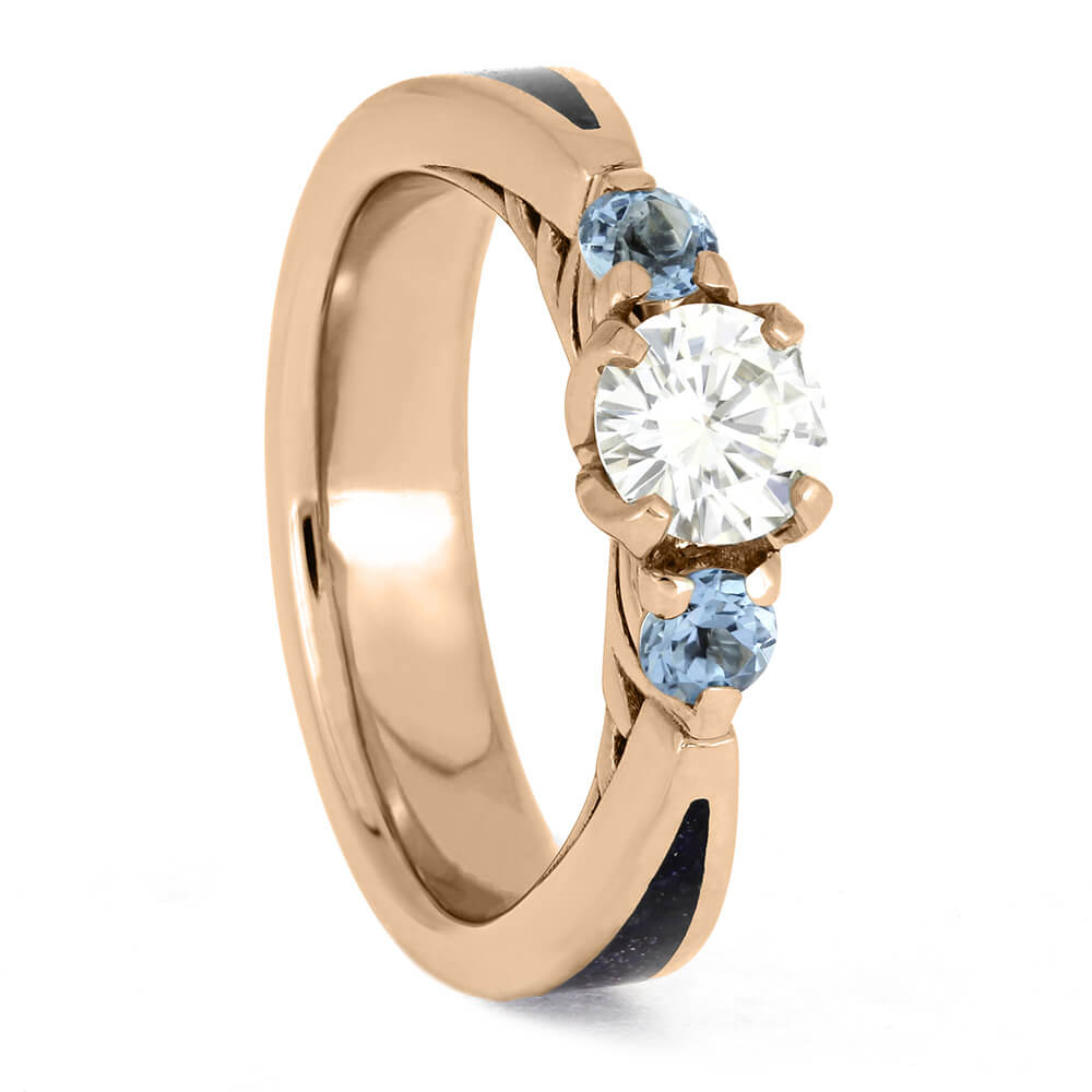 Rose Gold and Topaz Engagement Ring