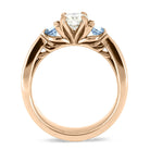 Rose Gold Engagement Ring with Floral Prongs